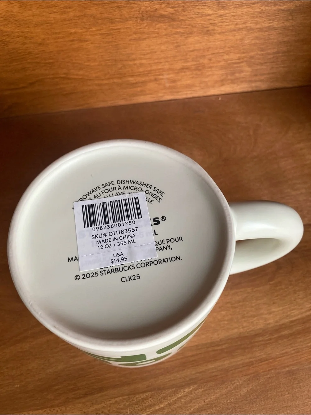 Starbucks Green and White COFFEE FOR ALL Mug CLK25 NWT